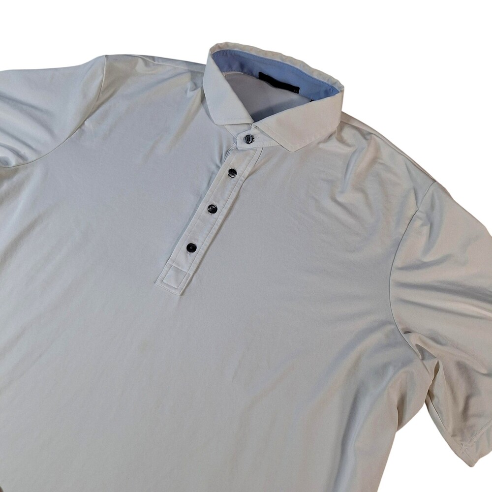 Greyson Polo Shirt Mens Extra Large White Golf Performance Stretch Wolf H Logo